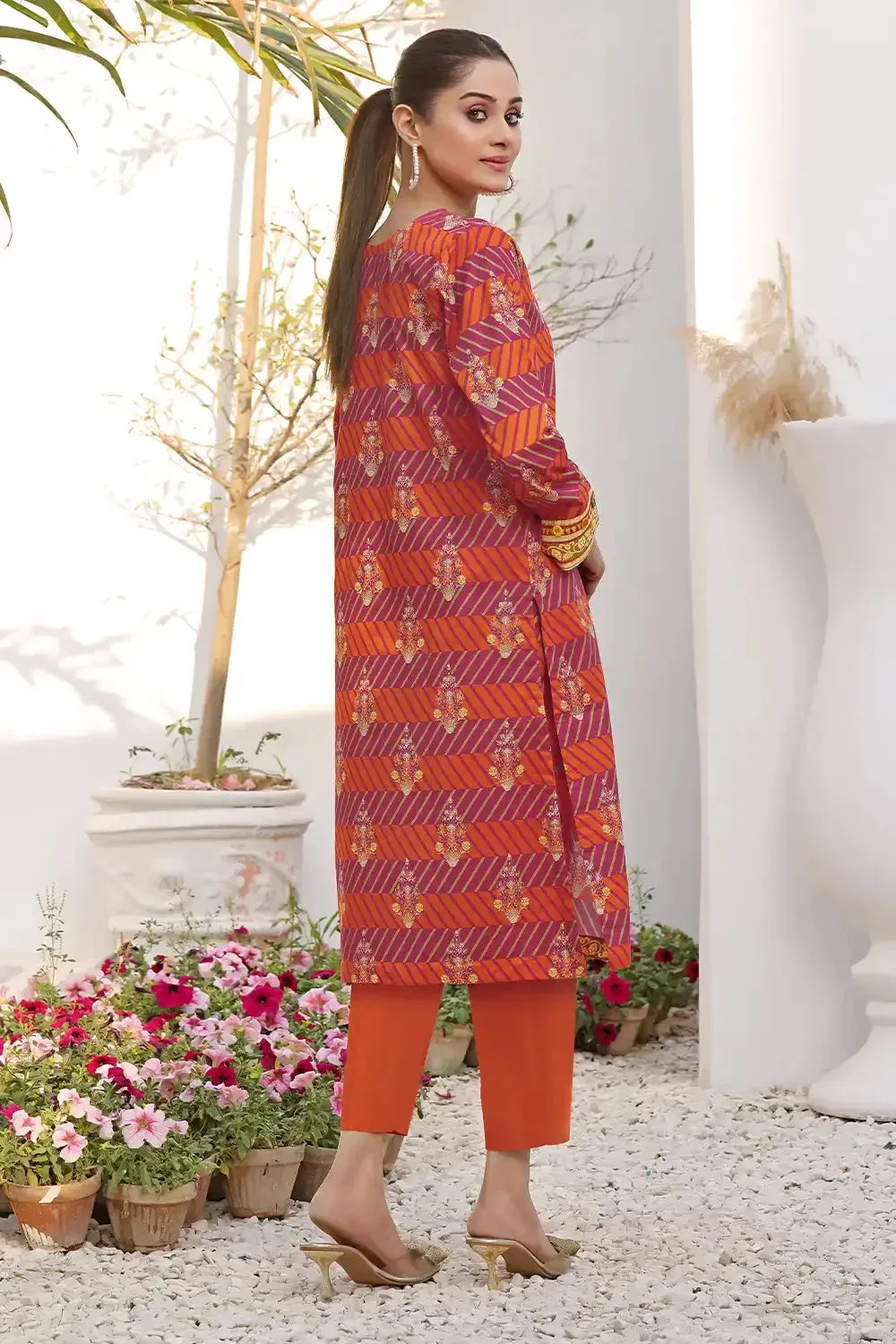 2PC Unstitched Printed Lawn Shirt and Trouser KST-2530