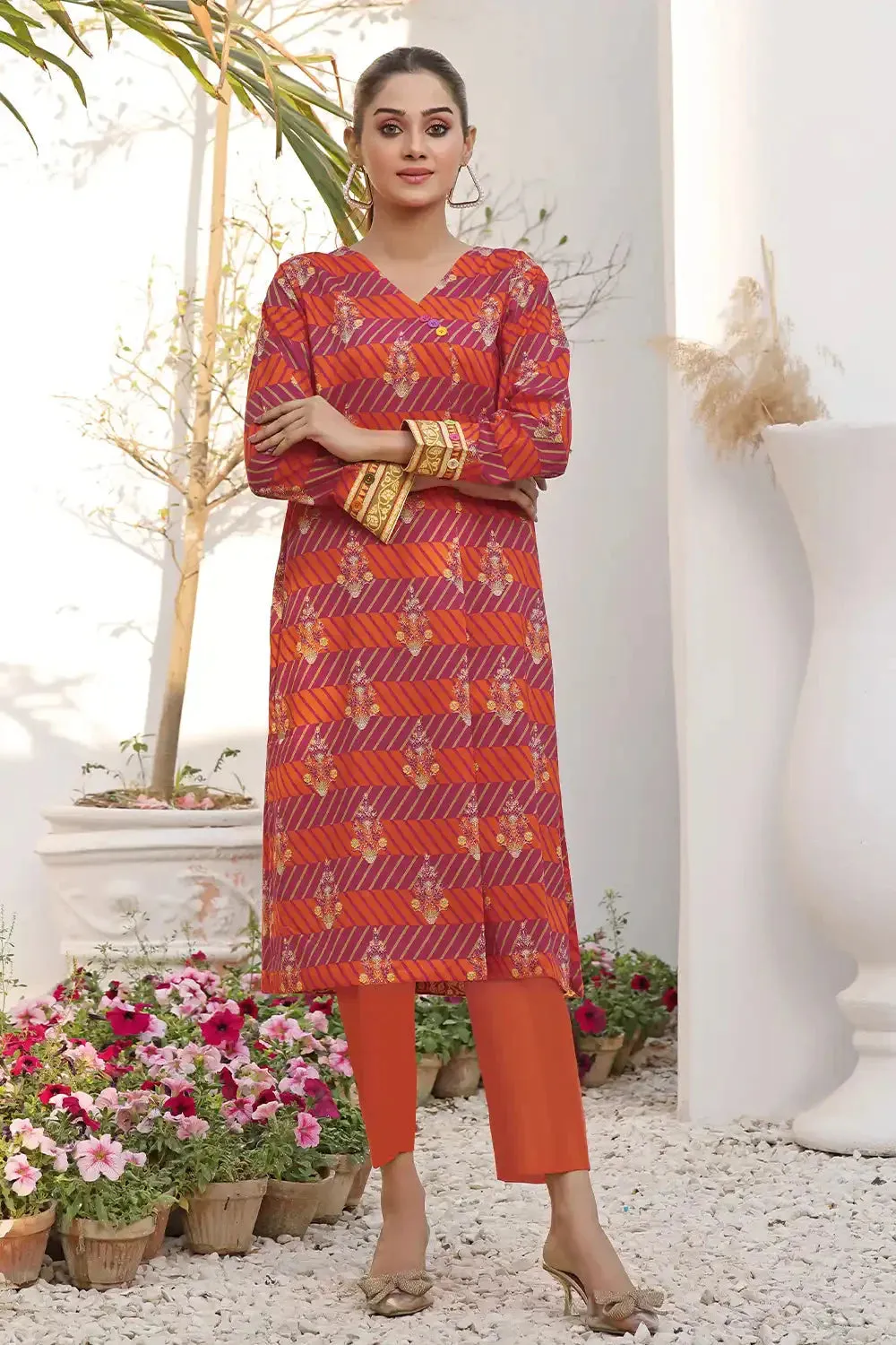 2PC Unstitched Printed Lawn Shirt and Trouser KST-2530