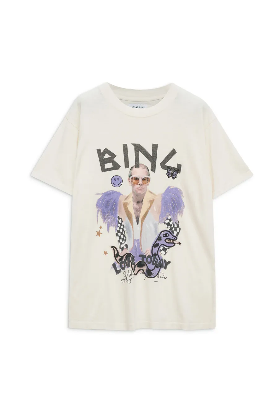 Anine Bing - Lili Tee x TO x iscreamcolour Elton John in Cream