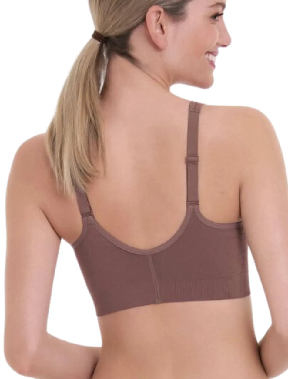 Anita Lynn Front Fastening Wire Free Bilateral Mastectomy Bra, Berry | Berry Front Closure Mastectomy Bra