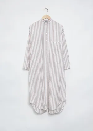 Artist Coat Dress — Taupe Stripe