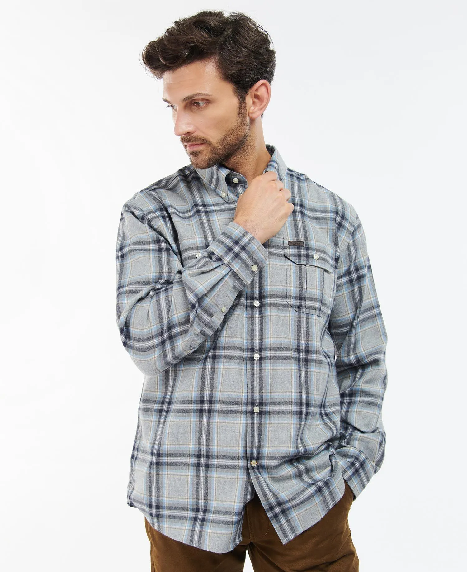 Barbour Singsby Thermo Weave Shirt - GREY MARL