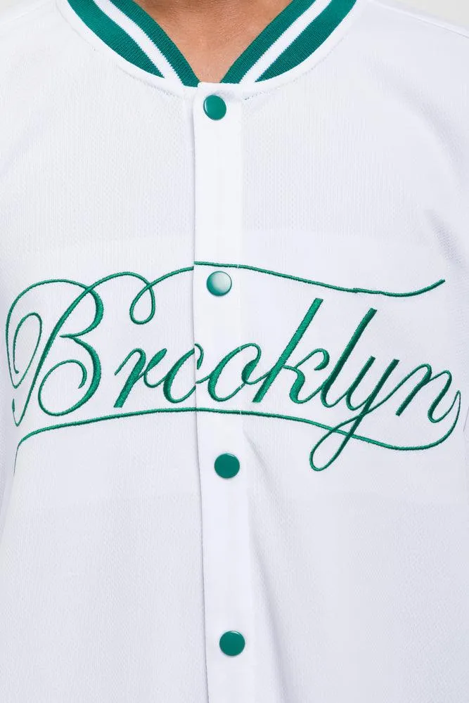 Baseball Short Sleeve Shirt White