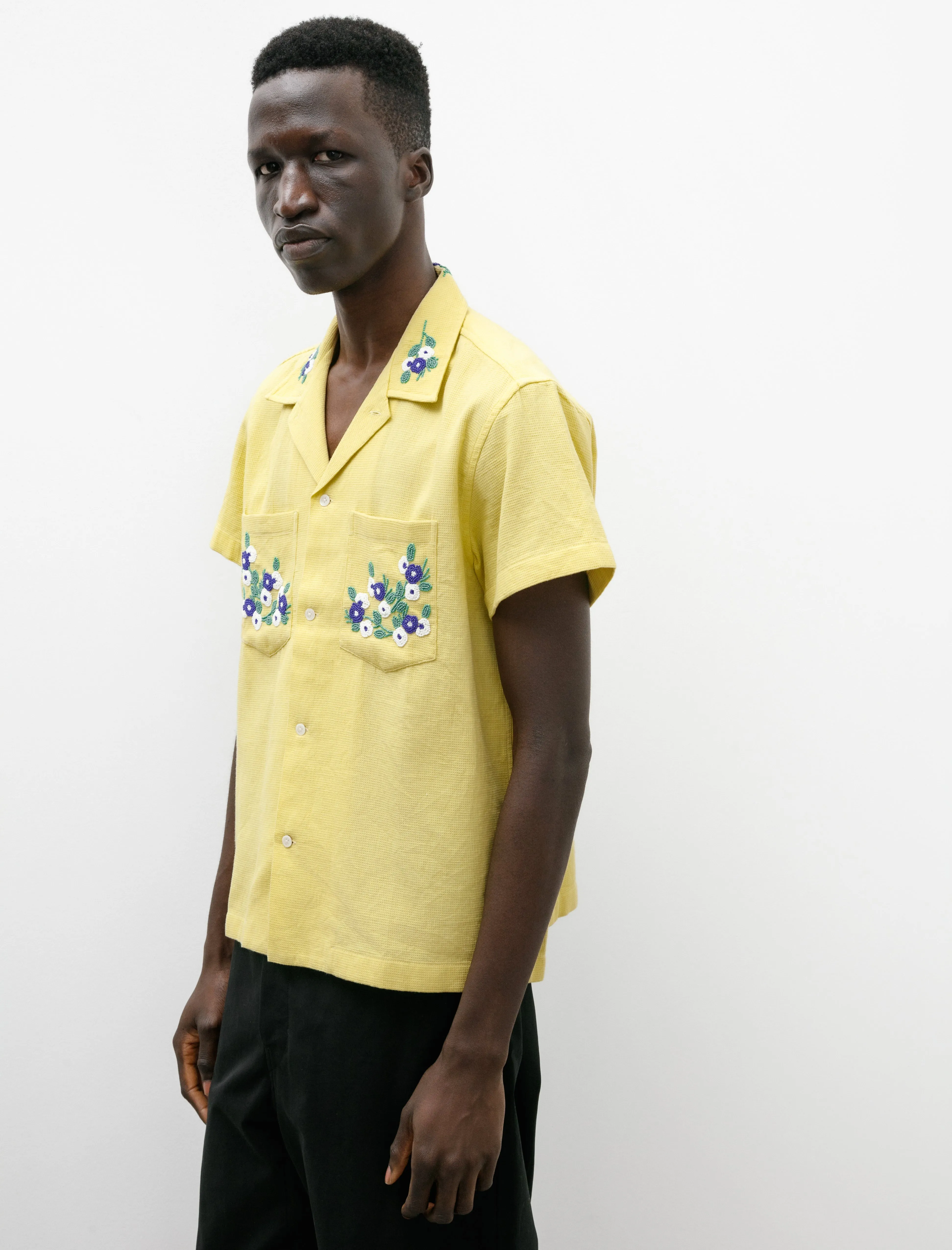 Beaded Chicory SS Shirt Yellow