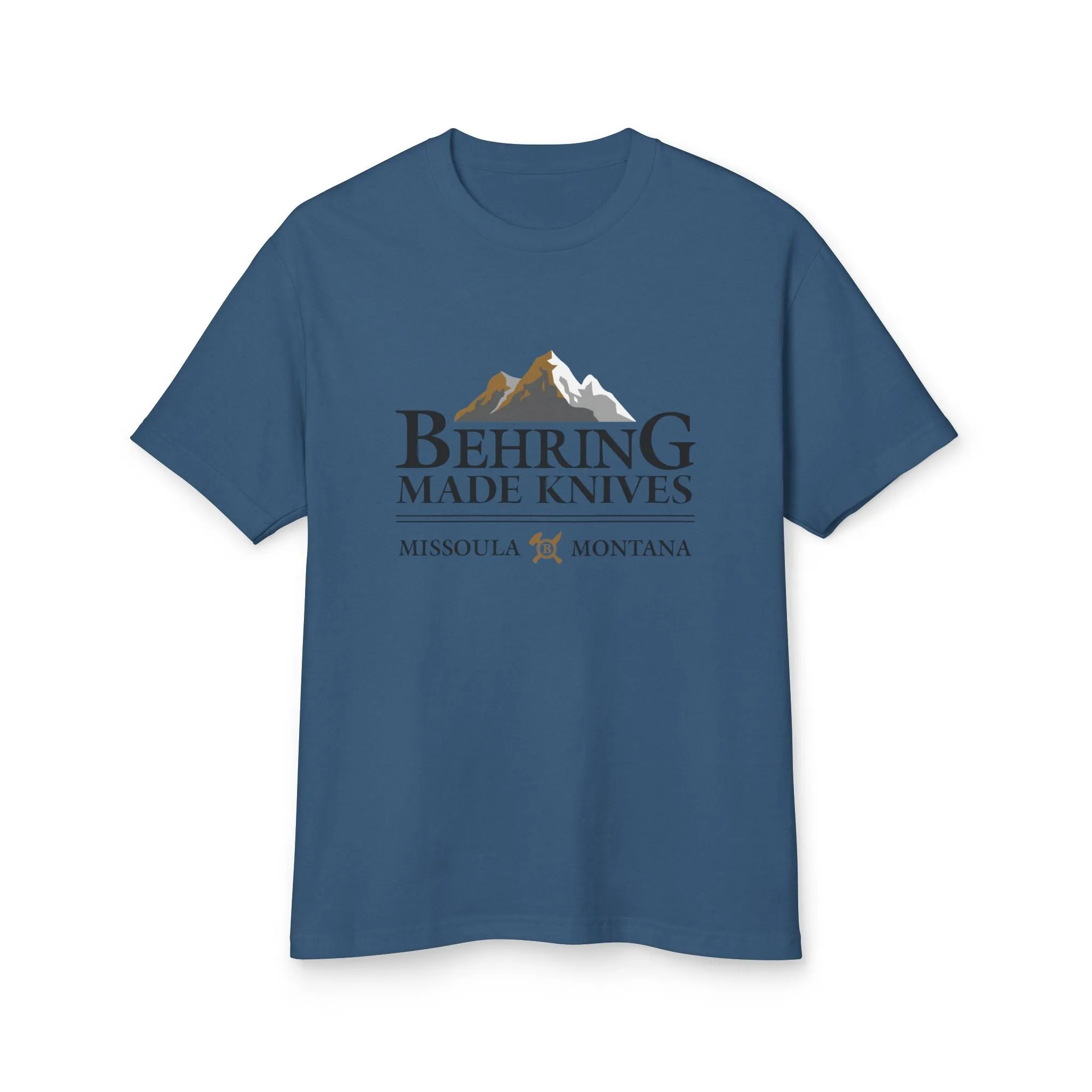 Behring Made Knives Men's Tee - Comfortable Cotton Mountain Graphic Shirt