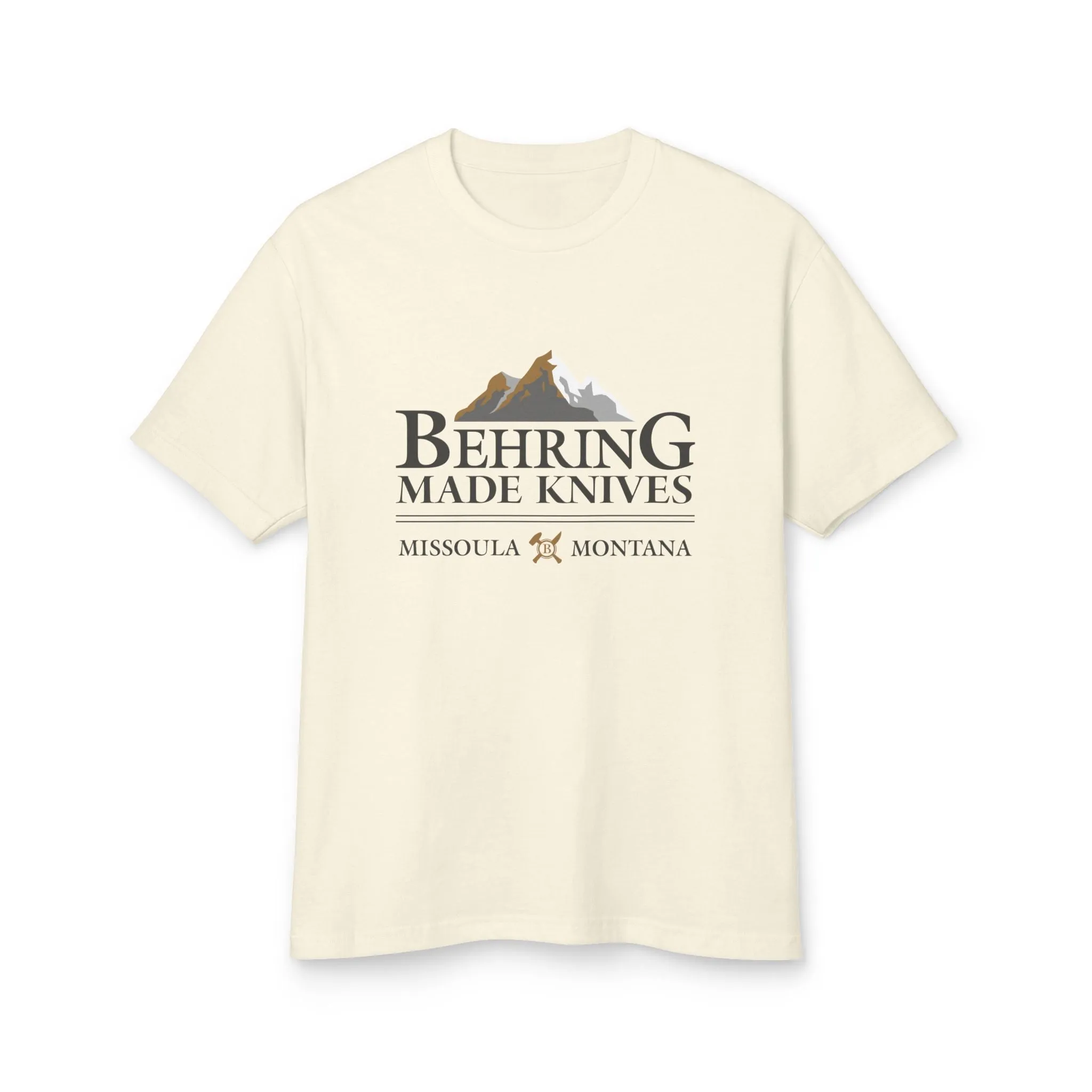 Behring Made Knives Men's Tee - Comfortable Cotton Mountain Graphic Shirt