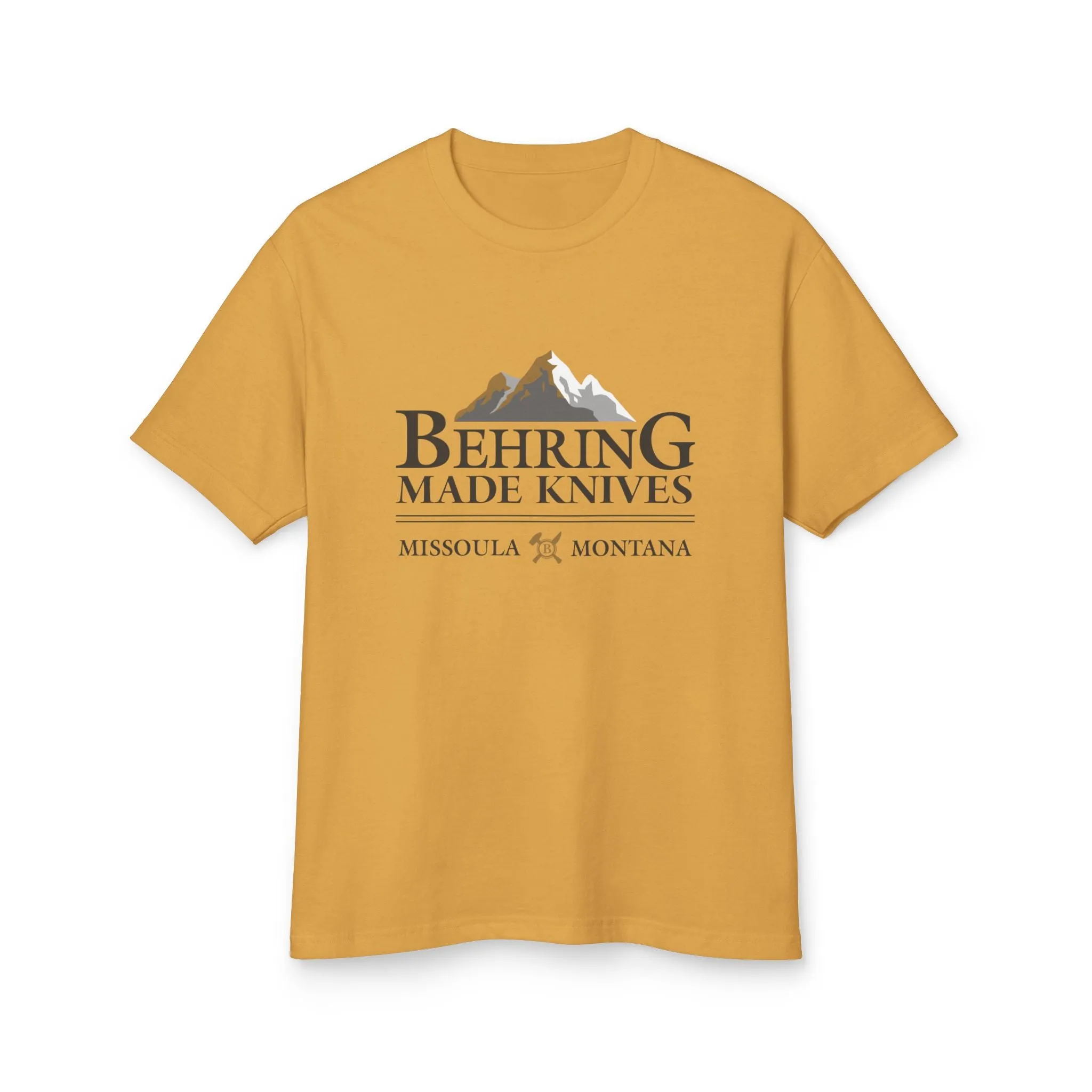 Behring Made Knives Men's Tee - Comfortable Cotton Mountain Graphic Shirt