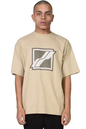 Beige Stripe Logo T-shirt