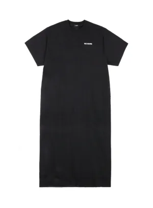 Black Logo Print Long T-shirt