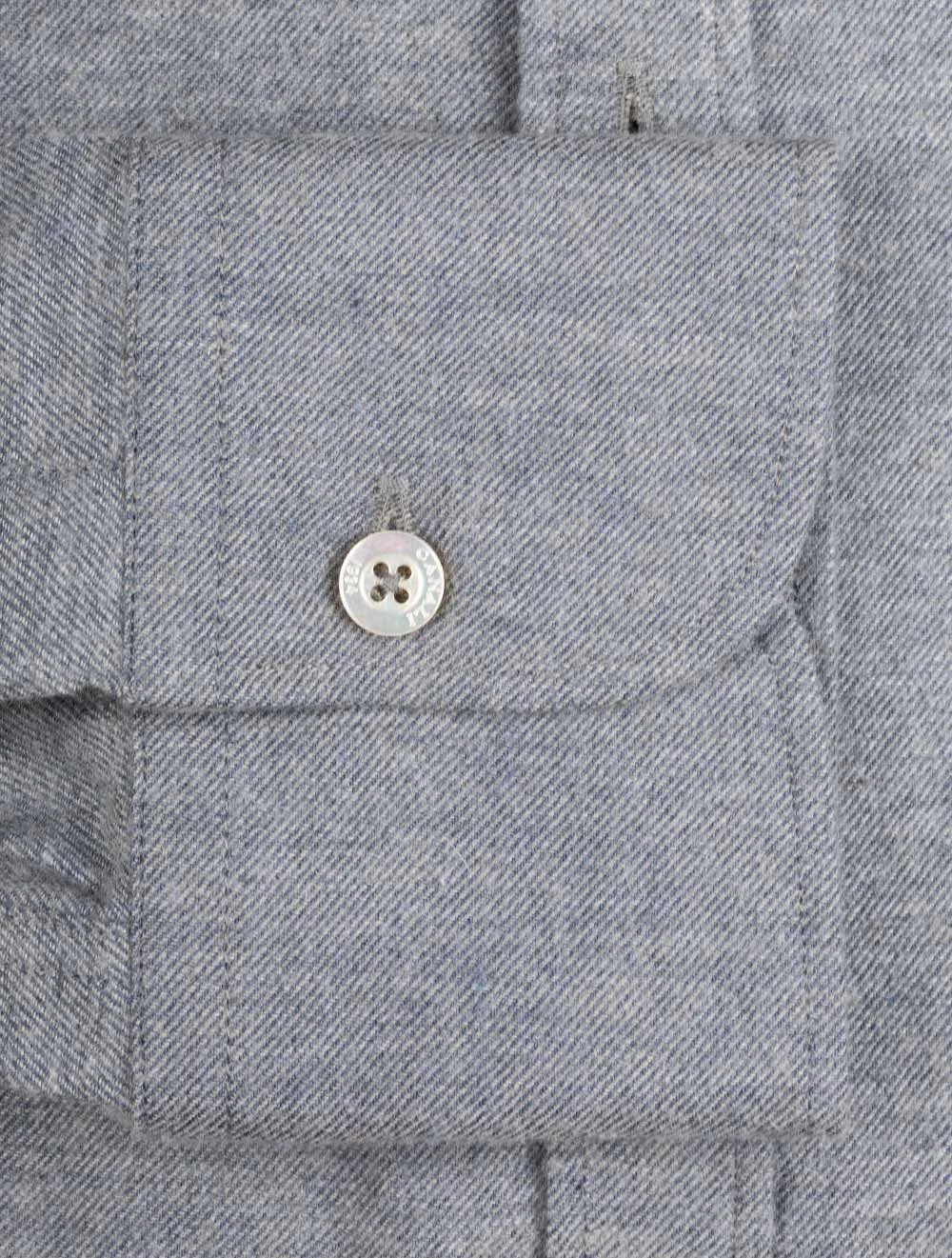 Blue Brushed Cotton Casual Shirt