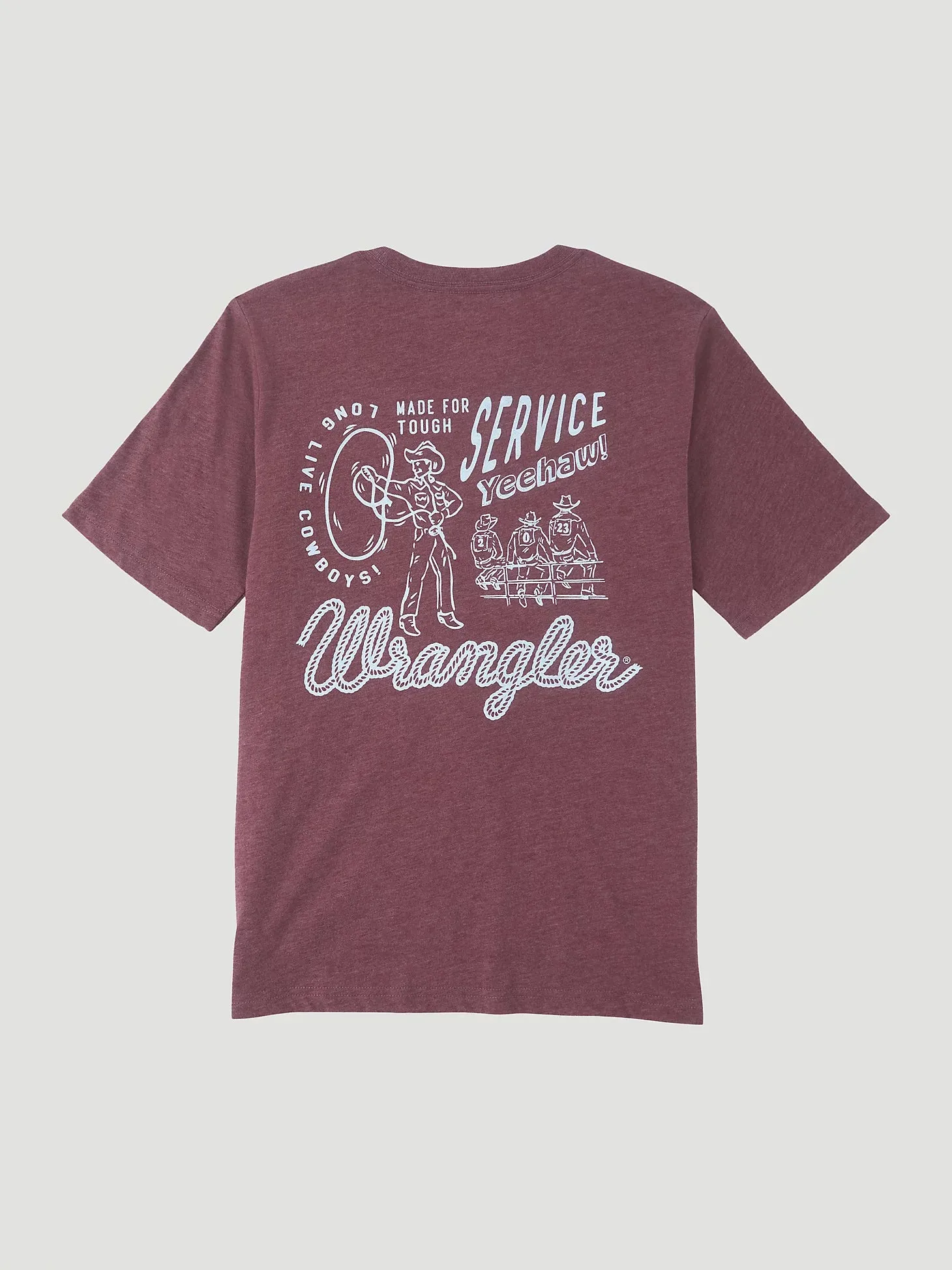 BOY'S WRANGLER BACK RODEO GRAPHIC T-SHIRT IN SABLE HEATHER