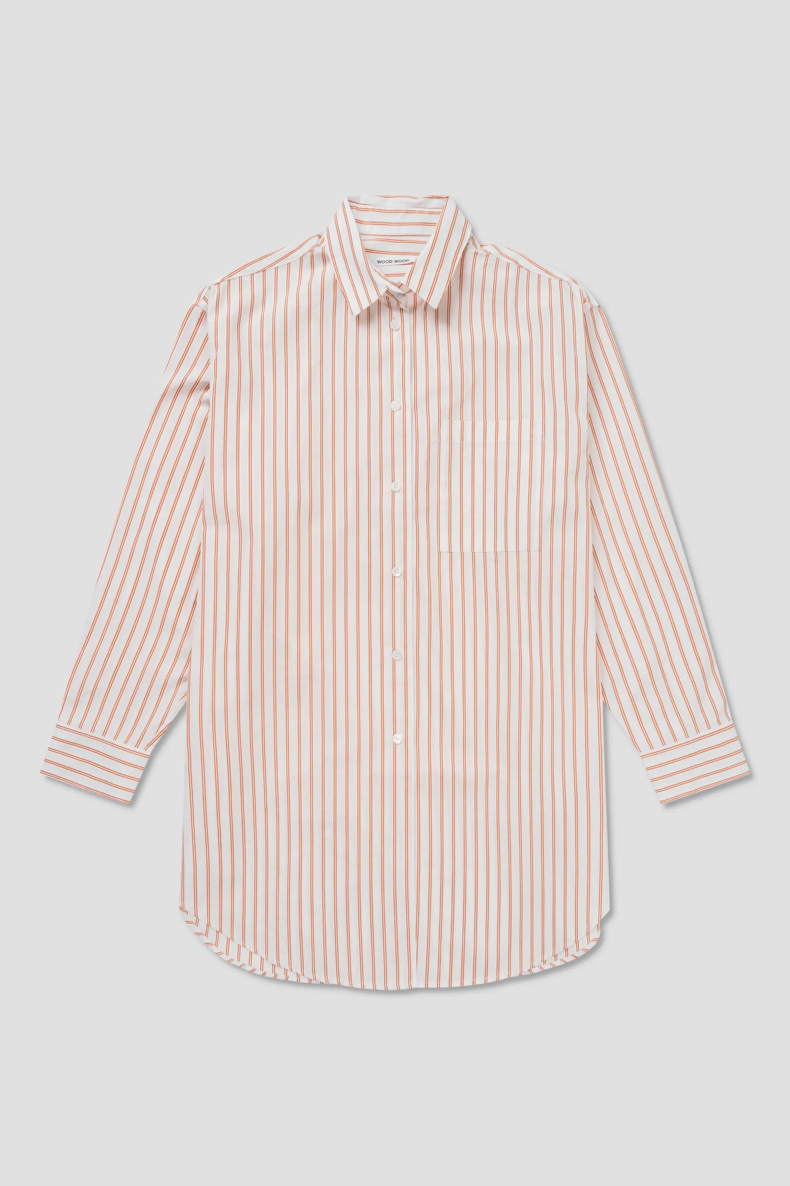 Charlene Dobby Stripe Shirt - Dusty Orange Stripes