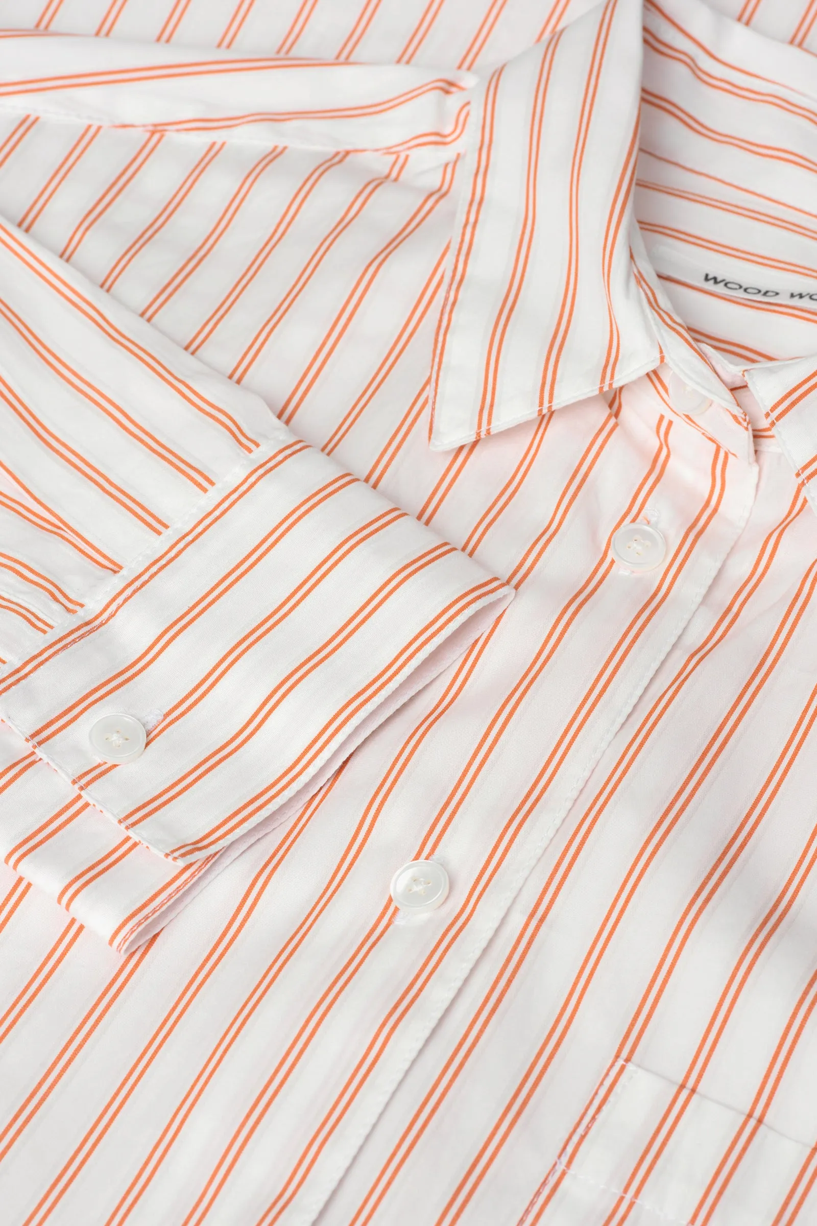 Charlene Dobby Stripe Shirt - Dusty Orange Stripes