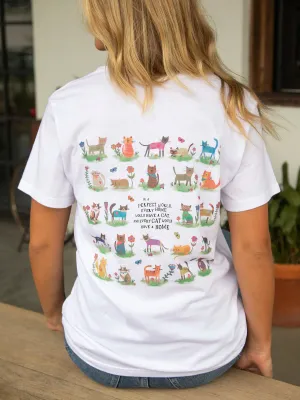 Cotton Comfy Tee Shirt - Every Cat Has A Home