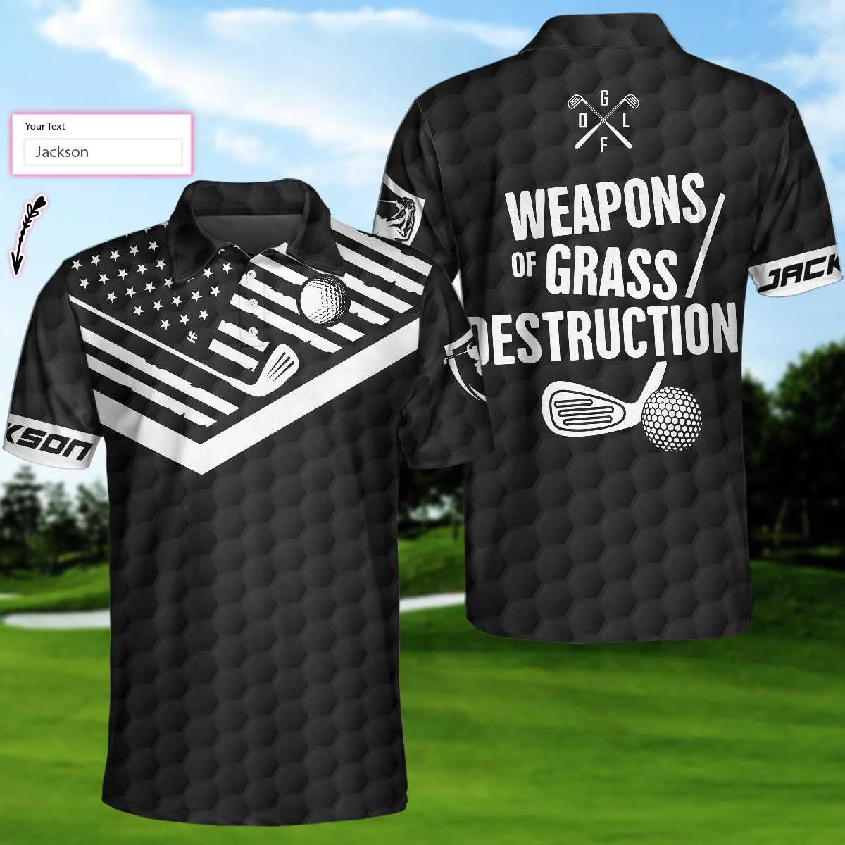 Custom Men Polo Golf Team Shirt, Weapons Of Grass Destruction Polo Shirt, Uniform Golfer Man Coolspod