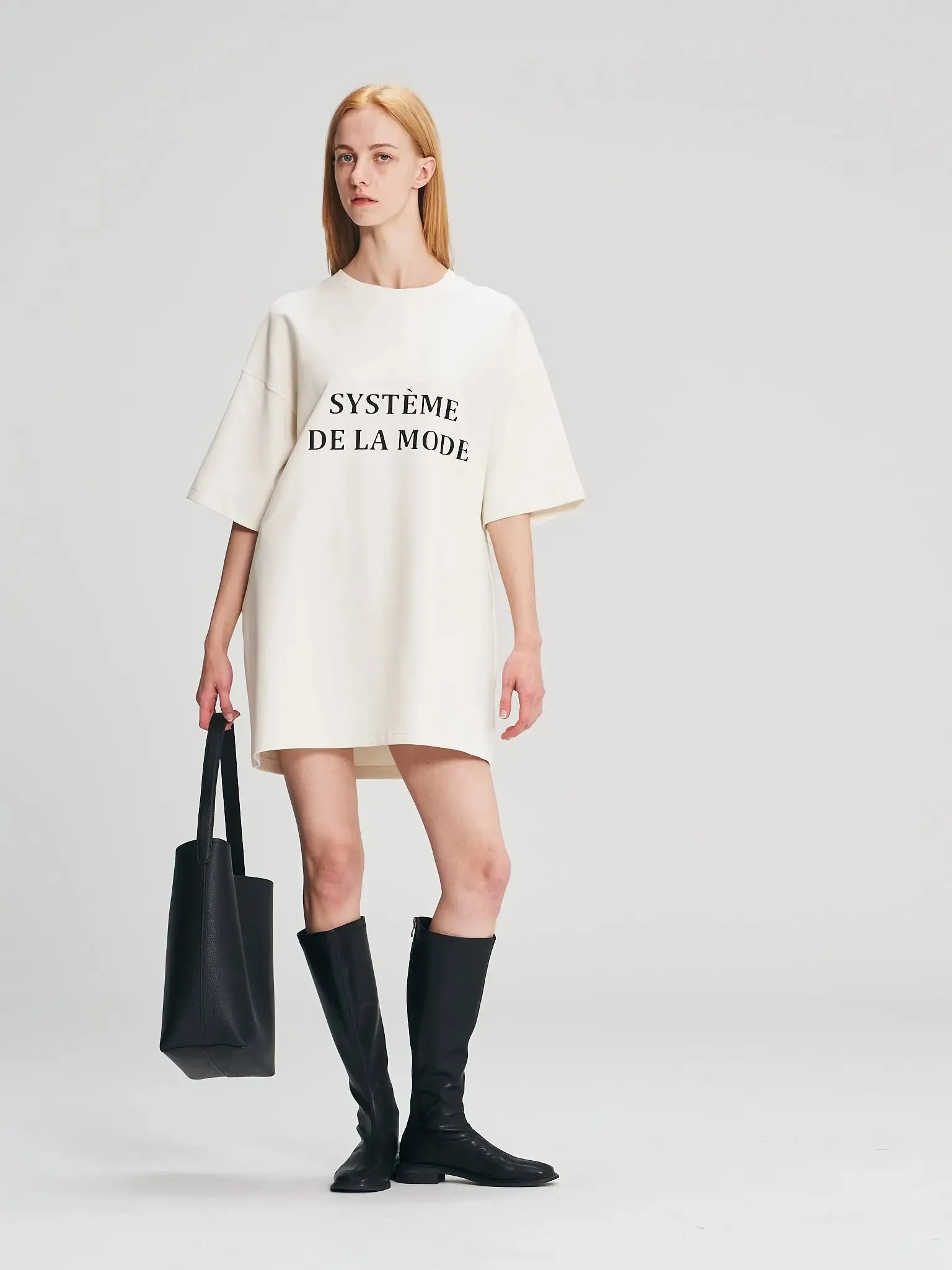 D5392 Oversized Long T-Shirt