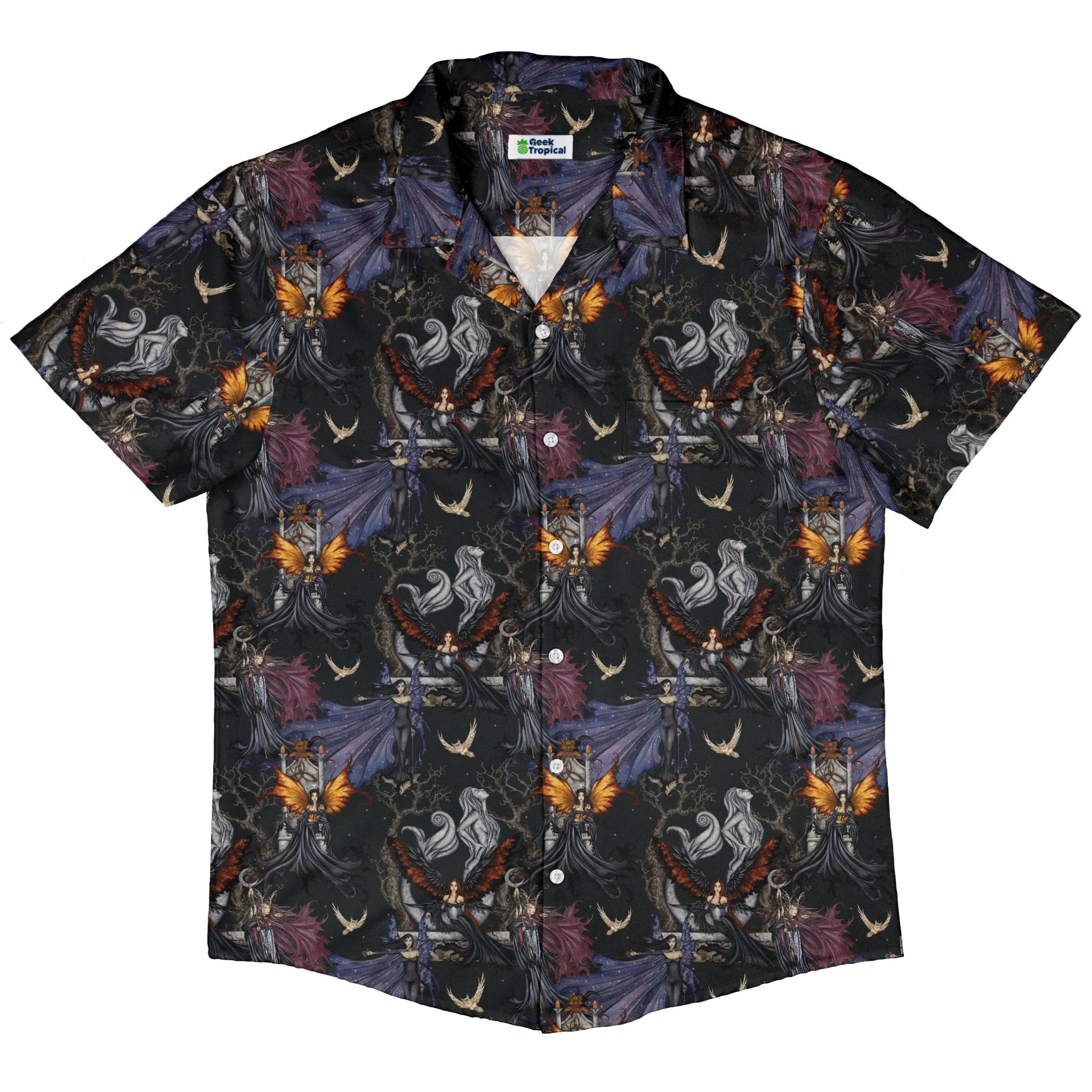 Dark Elves Gathering Button Up Shirt