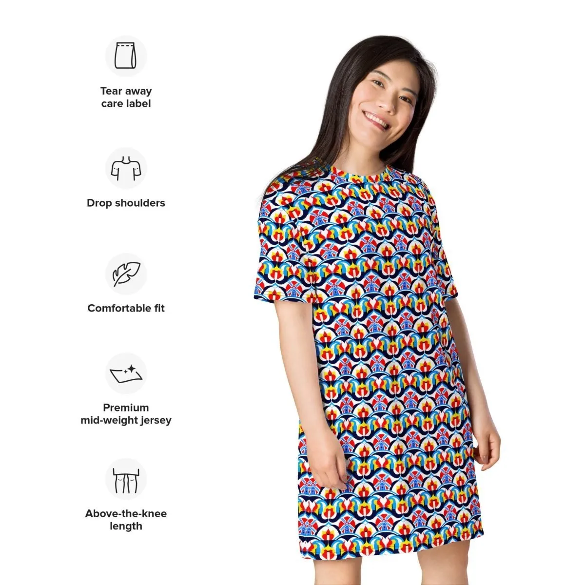 Delft Tulip Dreams T-Shirt Dress