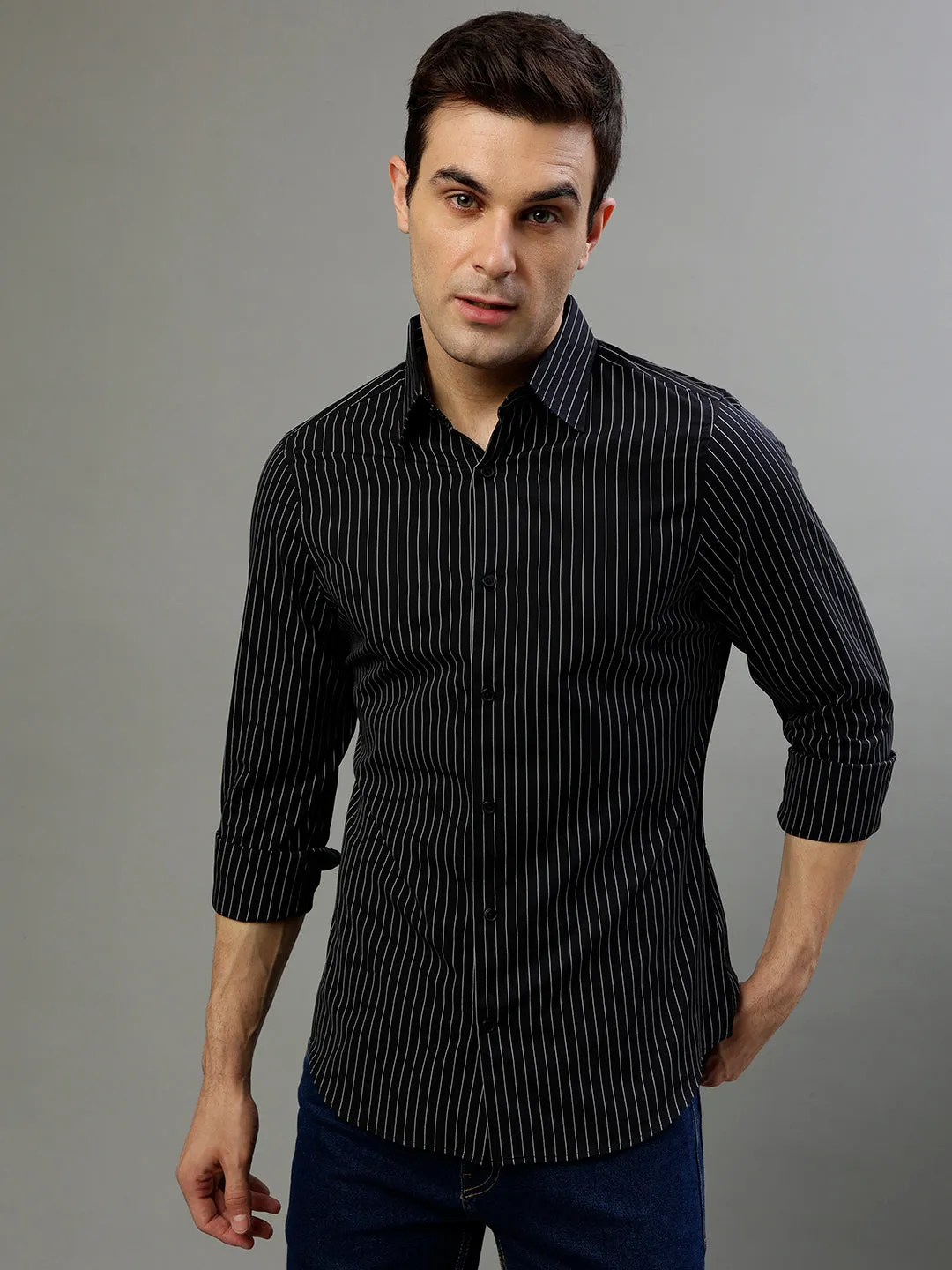 Gant Black Fashion Striped Slim Fit Shirt