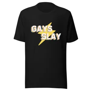 Gays Slay Lightning Unisex T-shirt