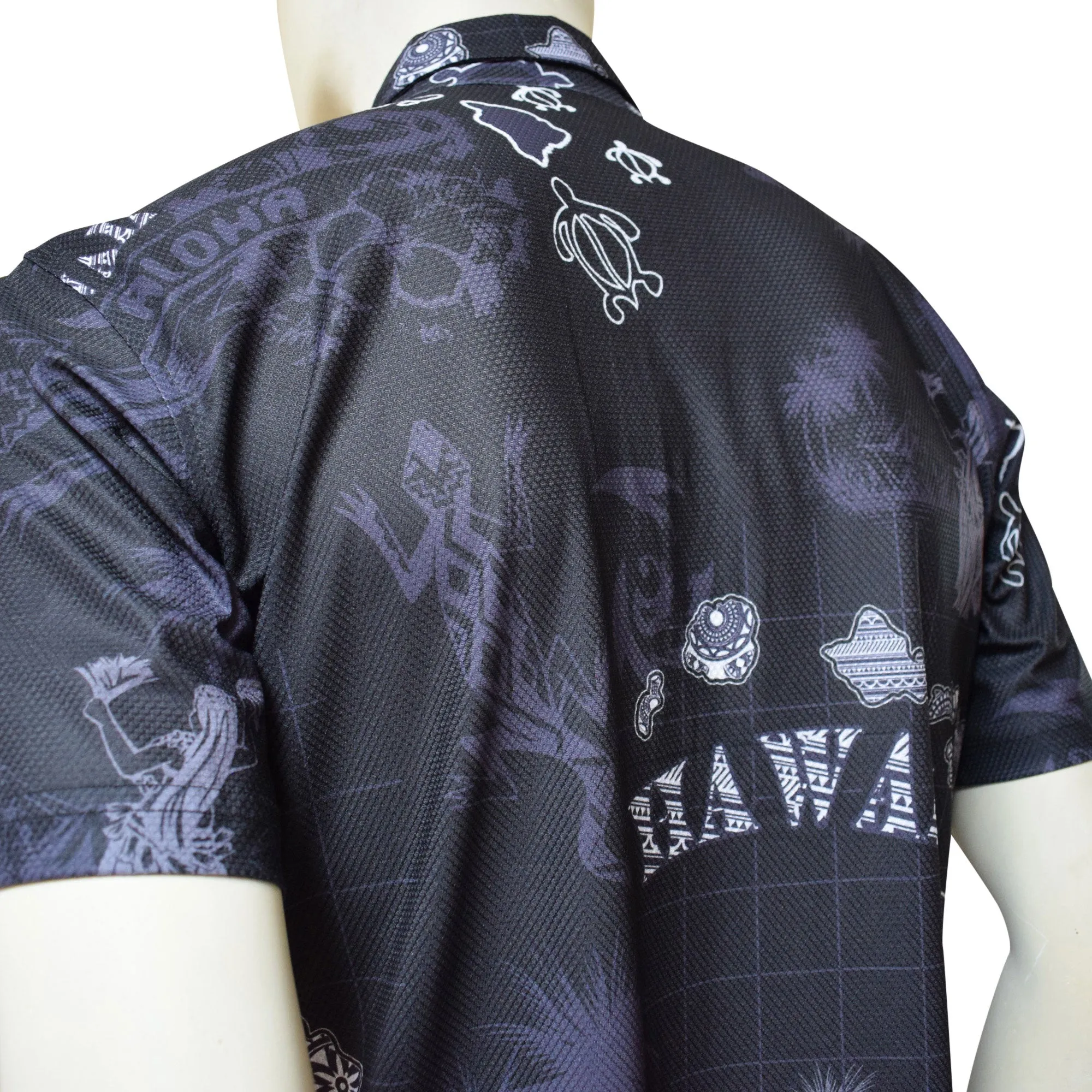 Gecko Printed Polo Shirt - Hawaiian All Over Pattern Premium Lightweight Fast-Drying Casual Men Unisex shirt