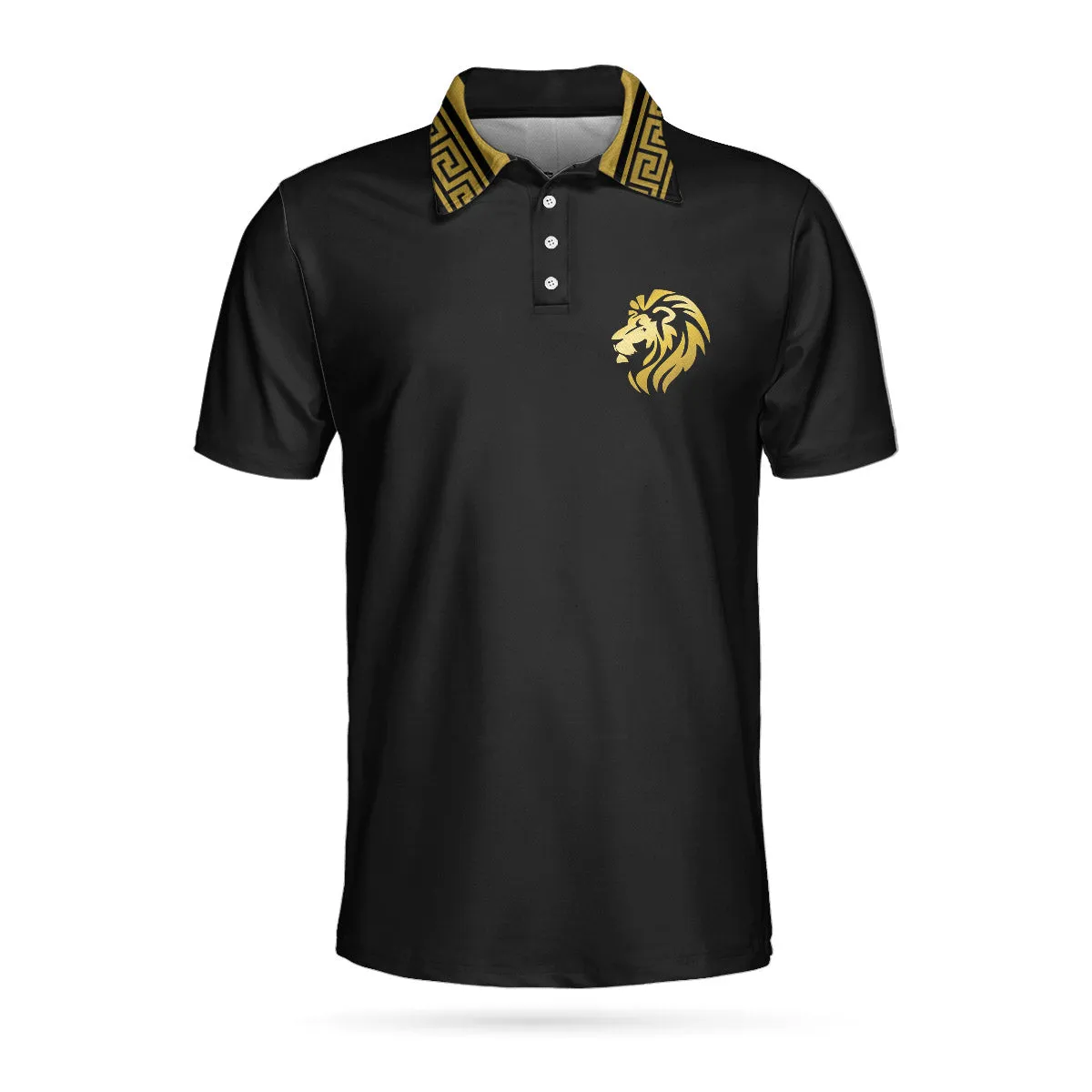 Golf Crusader King Polo Shirt For Golf, Luxury Baroque Pattern Lion Polo Shirt, Best Golf Shirt For Men Coolspod