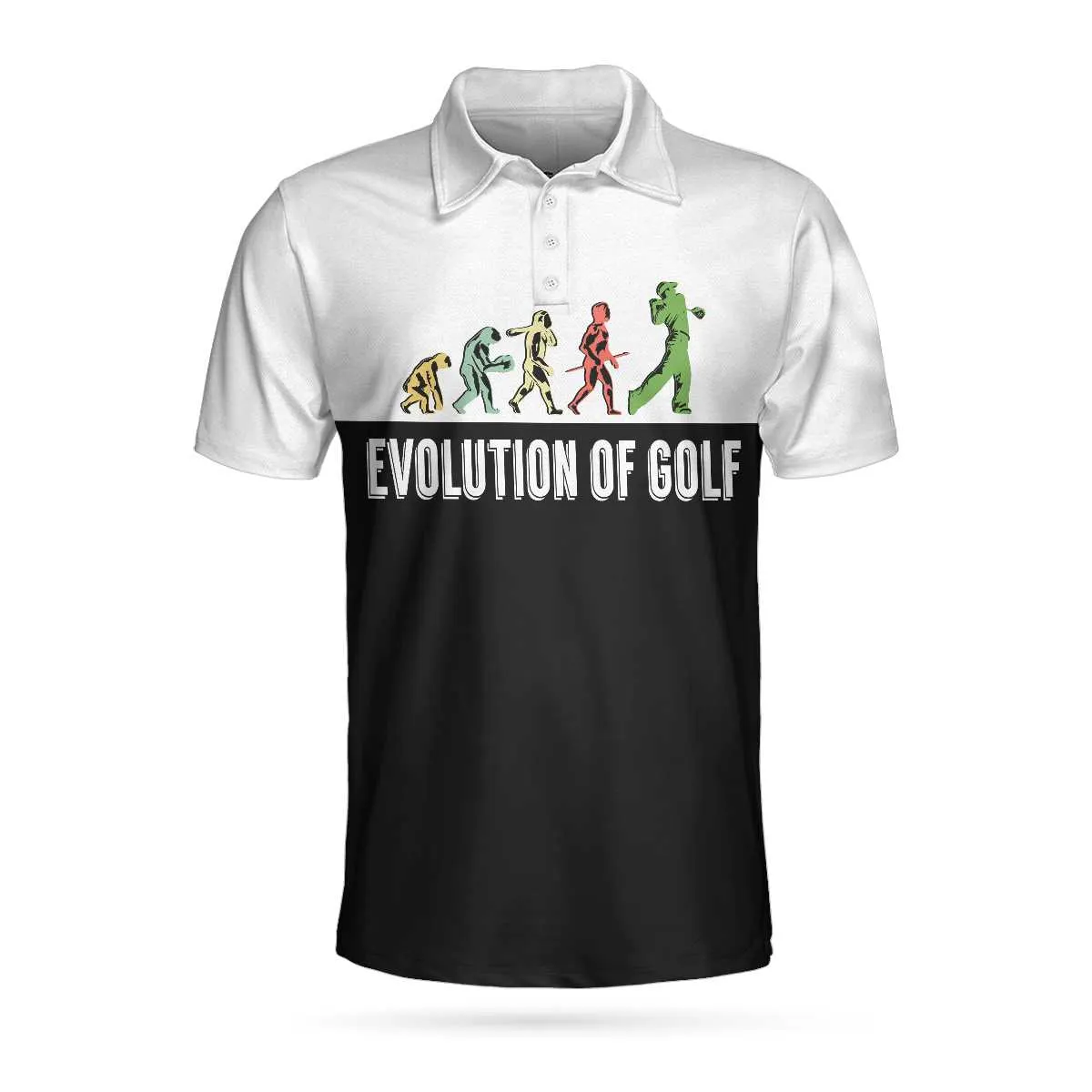 Golf Evolution Vintage Short Sleeve Polo Shirt, Elegant Back And White Polo Shirt, Best Golf Shirt For Men Coolspod