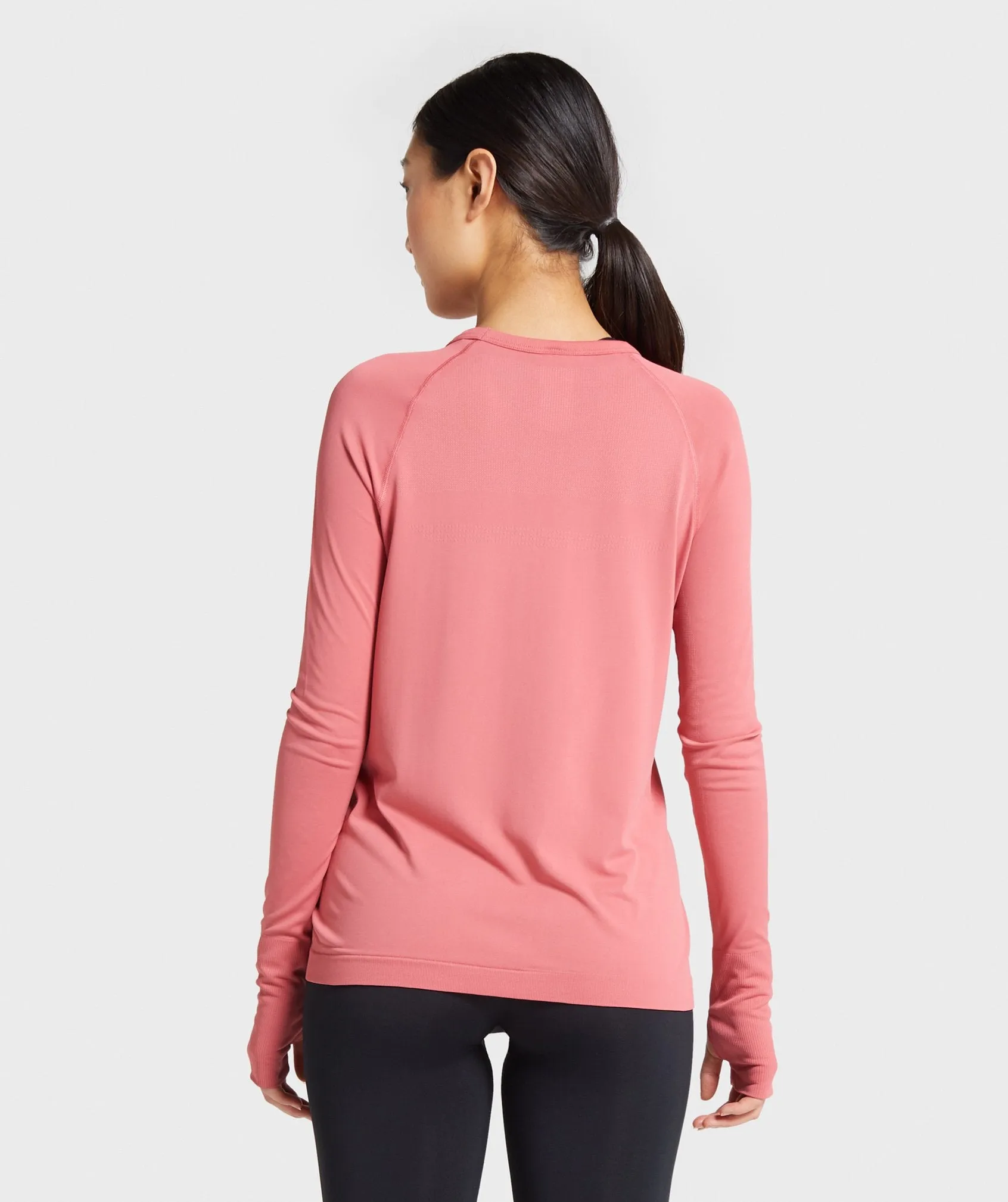 Gymshark Breeze Lightweight Seamless Long Sleeve Top - Rose Slate