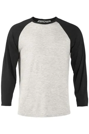 Heather Raglan T-Shirt - Oatmeal and Black