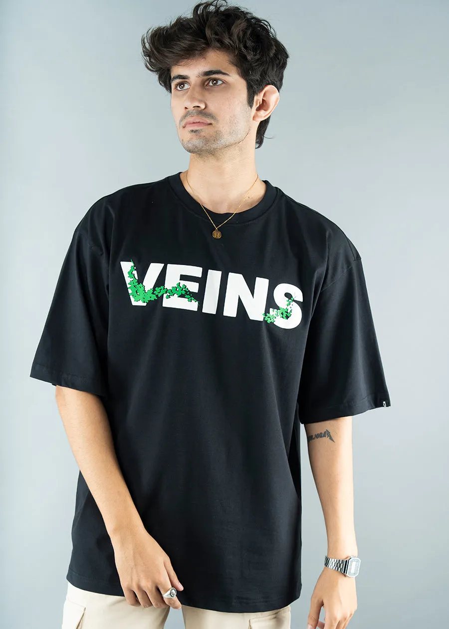 Ice In My Veins Men Oversized Puff Printed T-shirt