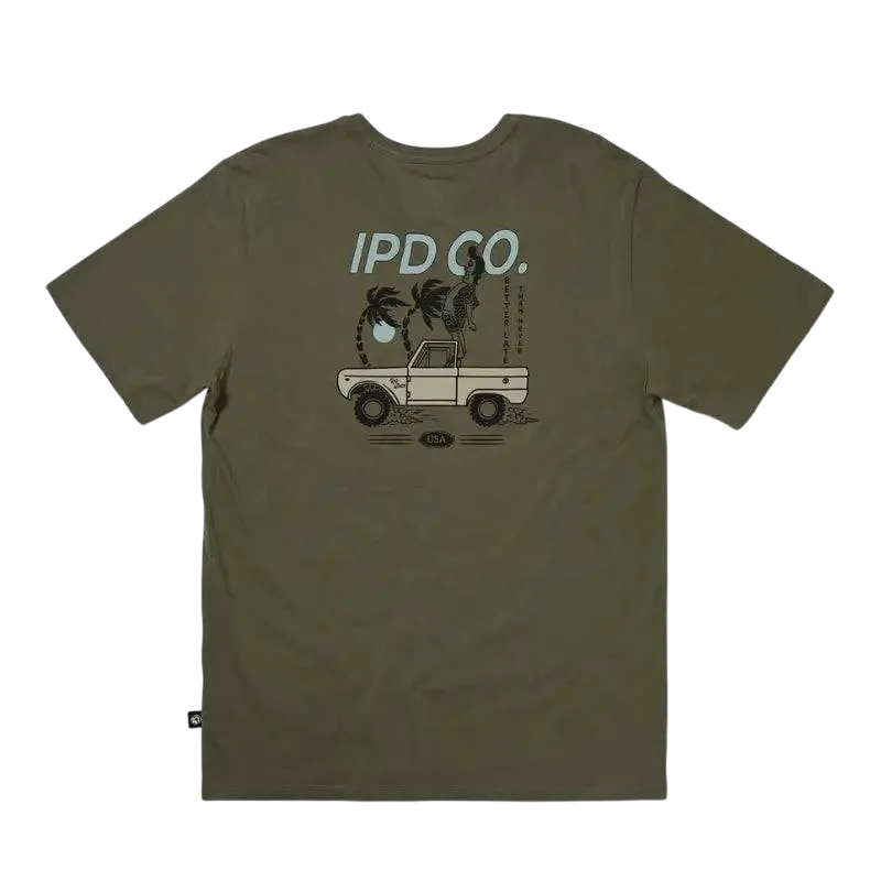 IPD T-Shirt Better Late Than Never Small-XLarge Olive