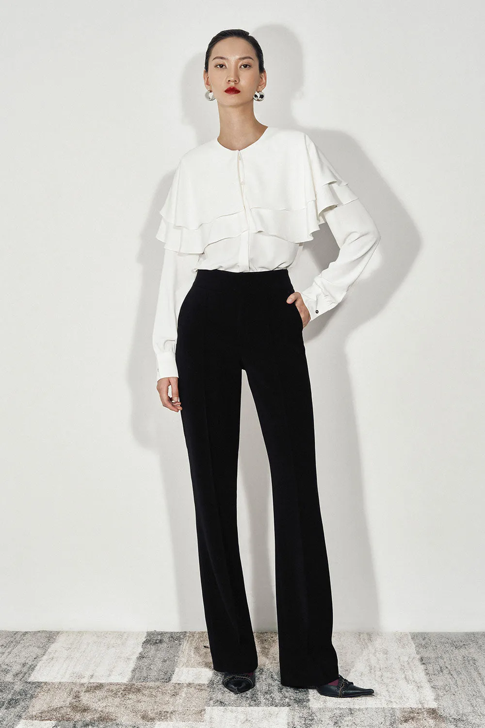 Juna Straight Layered Chiffon Shirt