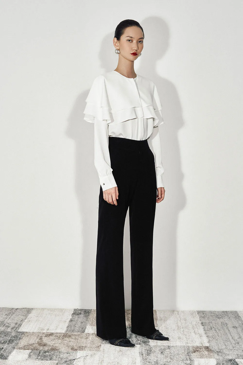 Juna Straight Layered Chiffon Shirt