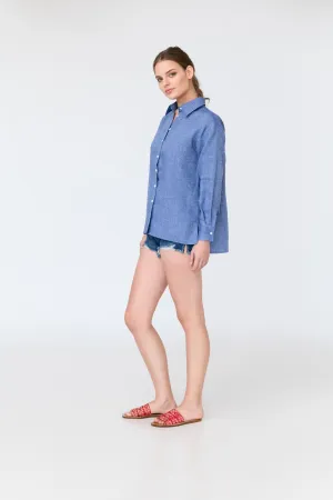 Kate Dropped Sleeve Linen Shirt