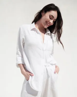 Kit Gauze Button Down Shirt