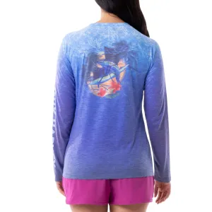 Ladies Sailfish Scribble Long Sleeve Raglan Slub Shirt