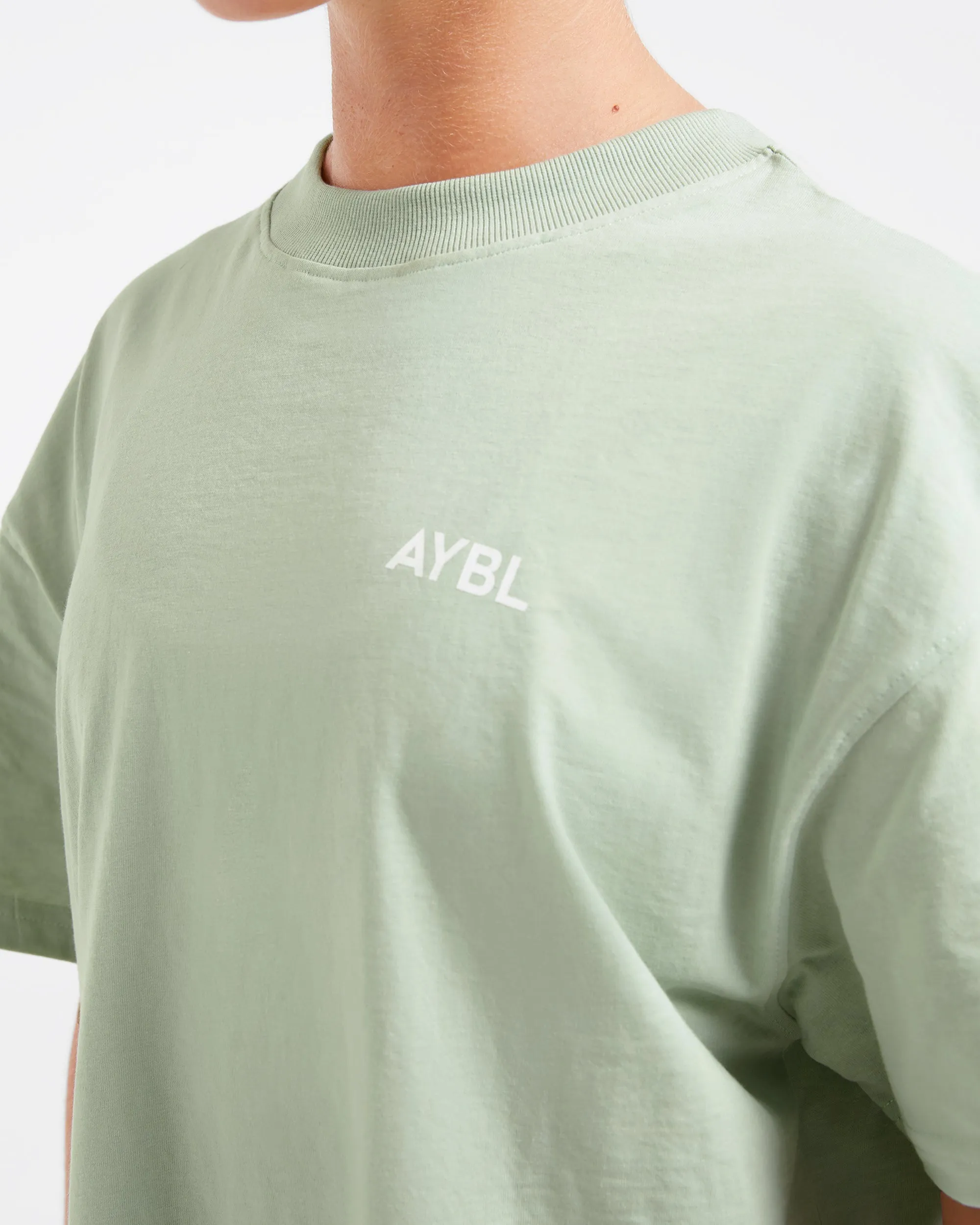 Lift Graphic Oversized T Shirt - Light Sage