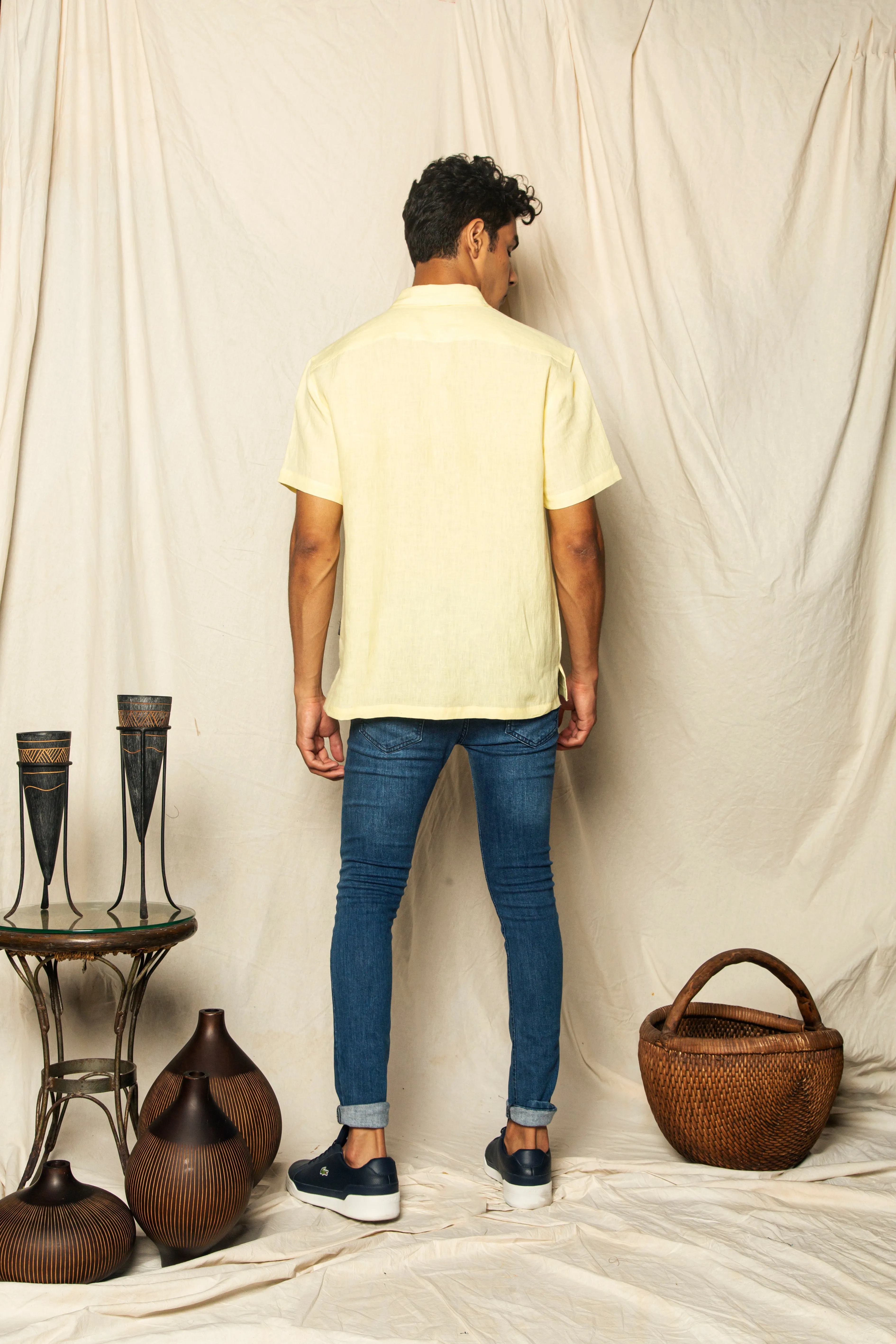 Linen Plain - Elfin Yellow