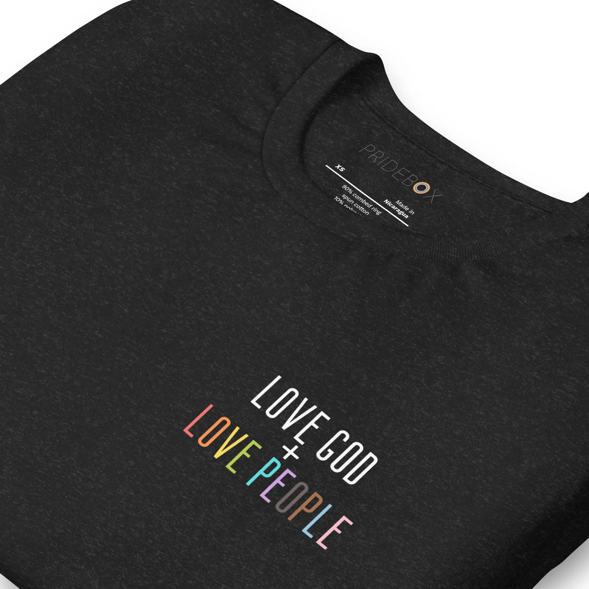 Love God   Love People Unisex T-shirt - Black