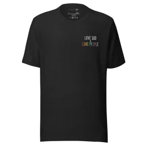 Love God   Love People Unisex T-shirt - Black