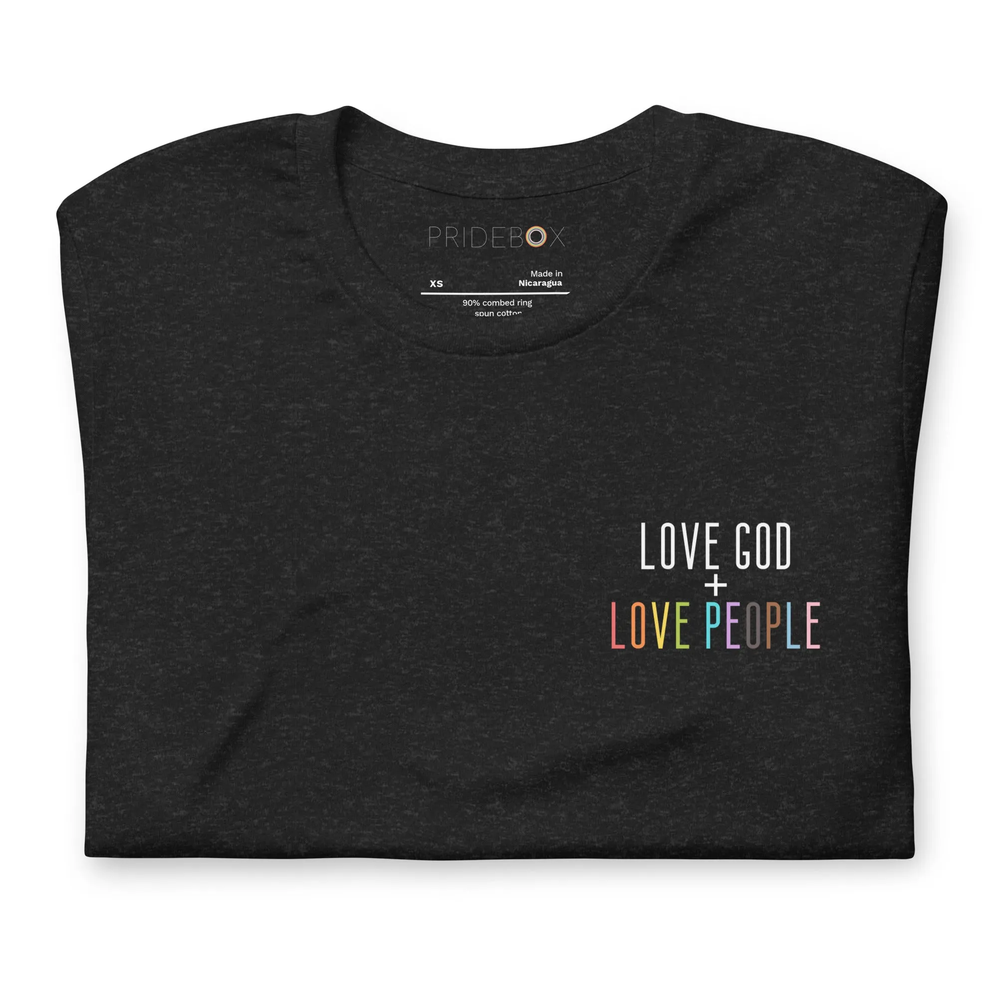 Love God   Love People Unisex T-shirt - Black