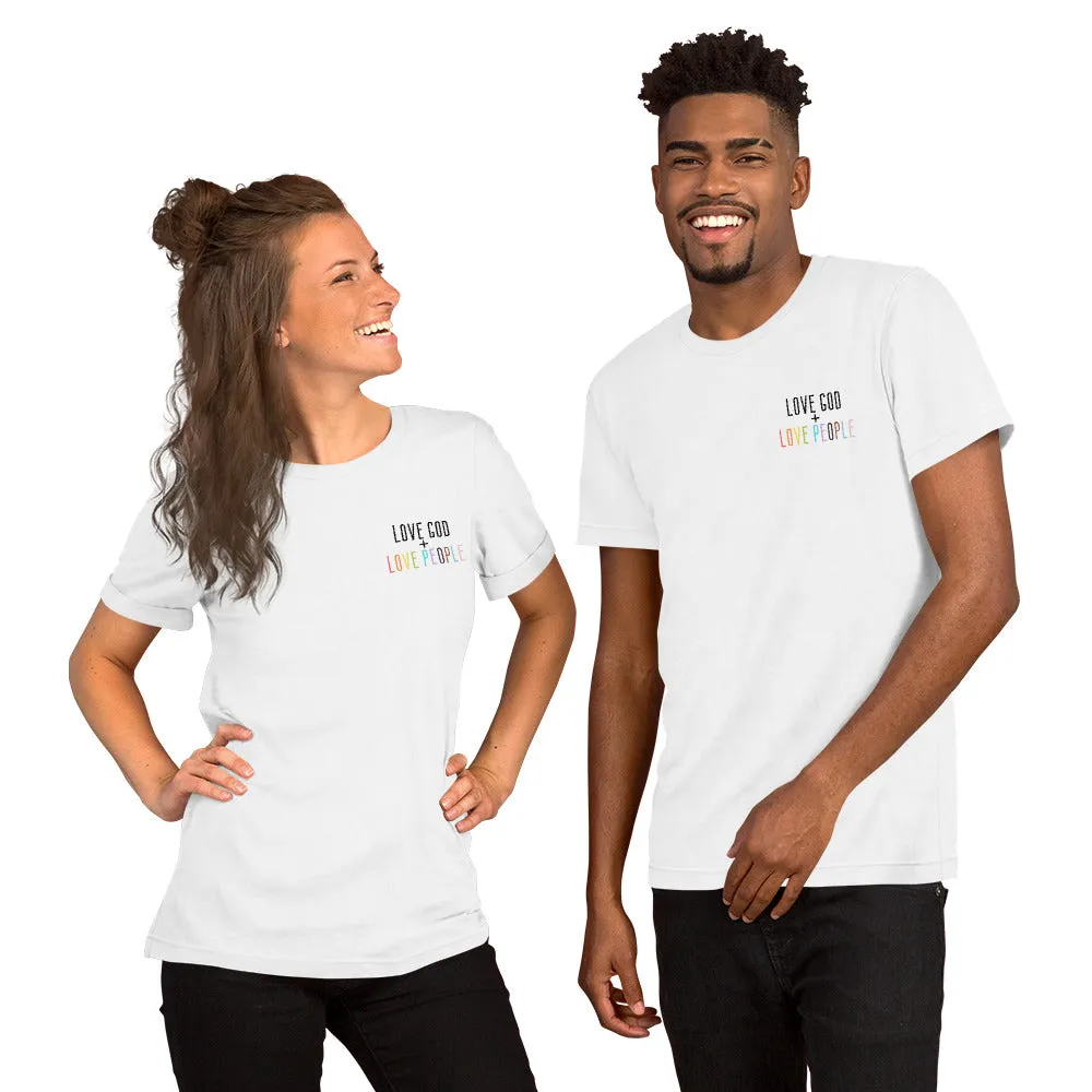 Love God   Love People Unisex T-shirt - White