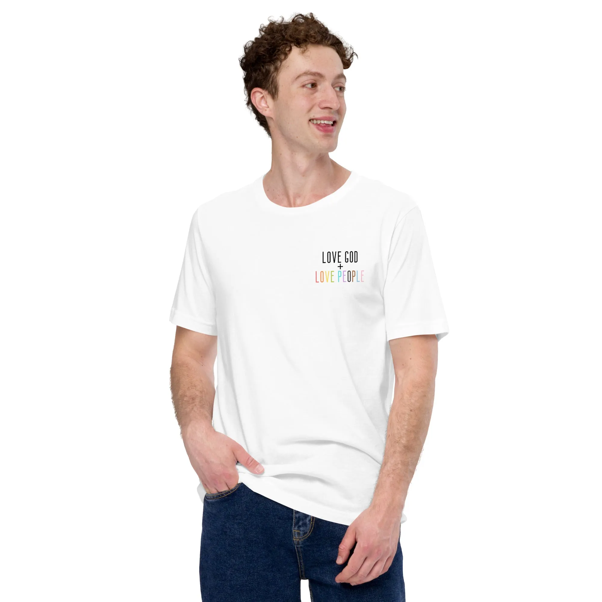 Love God   Love People Unisex T-shirt - White