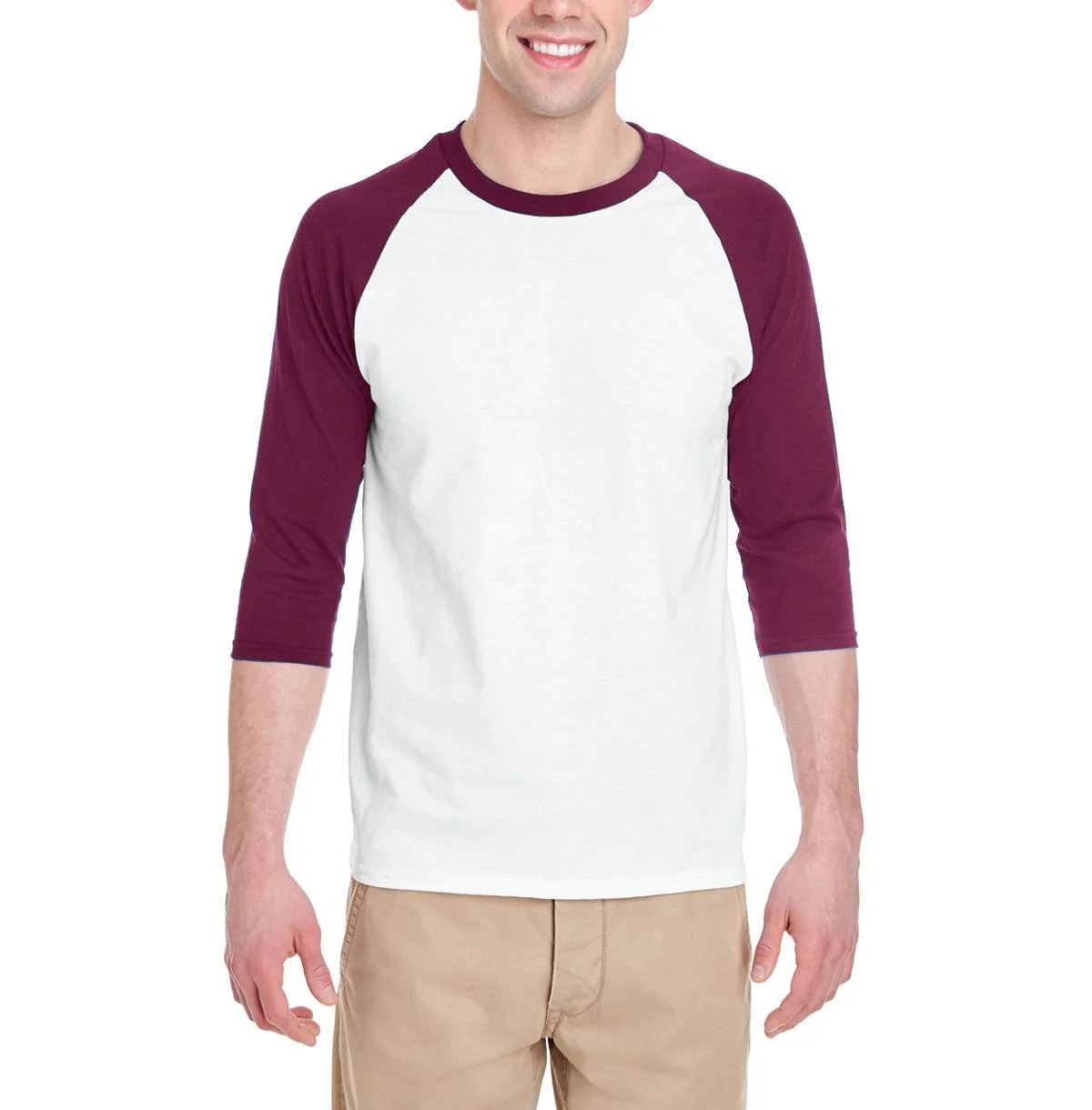 Men's 3/4 Sleeve Raglan Baseball T-Shirt