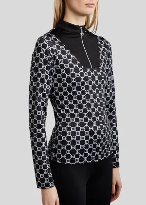 MoChain LS Printed Trainingshirt - Black