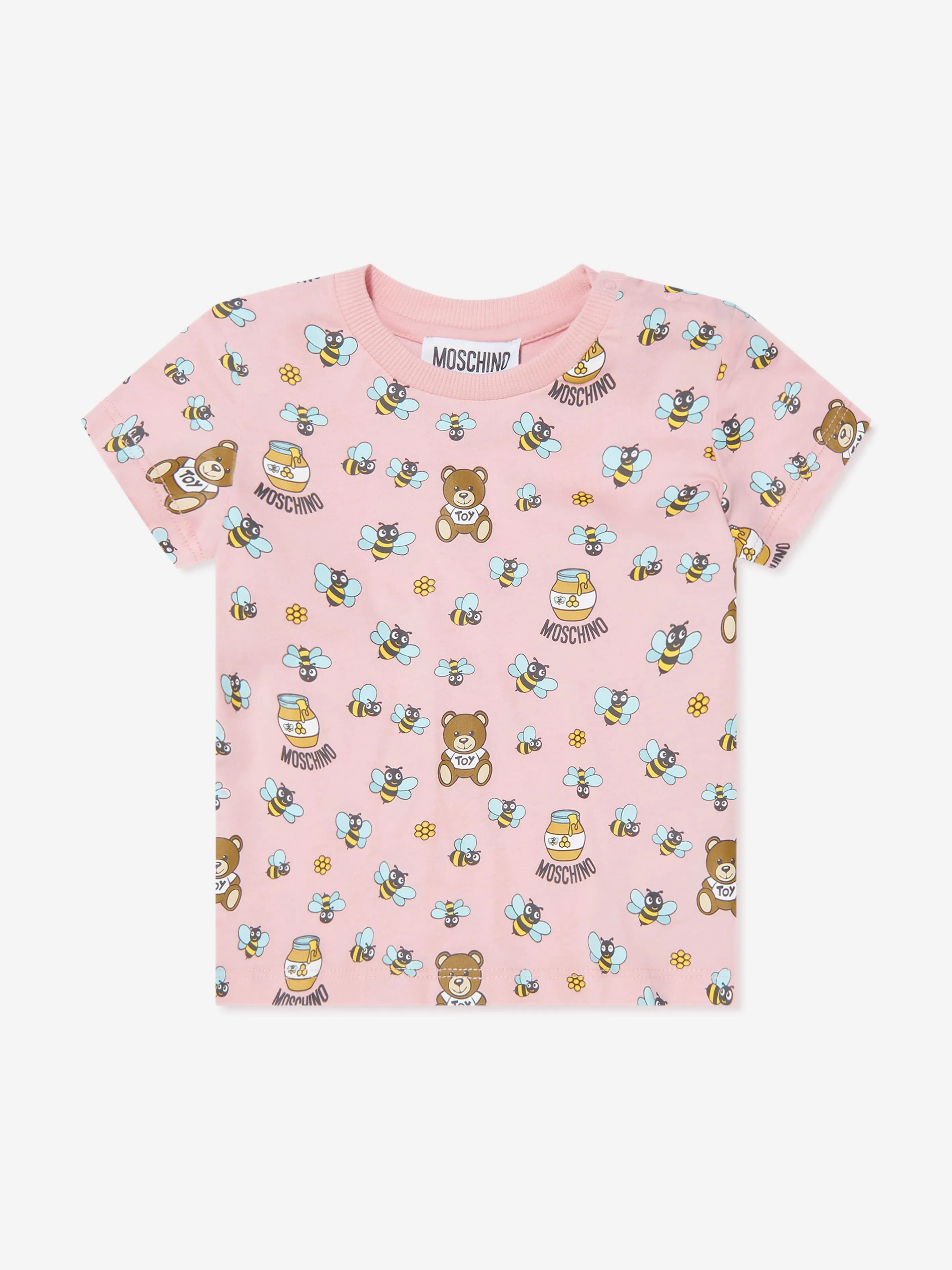 Moschino Baby Girls T-Shirt And Shorts Set in Pink