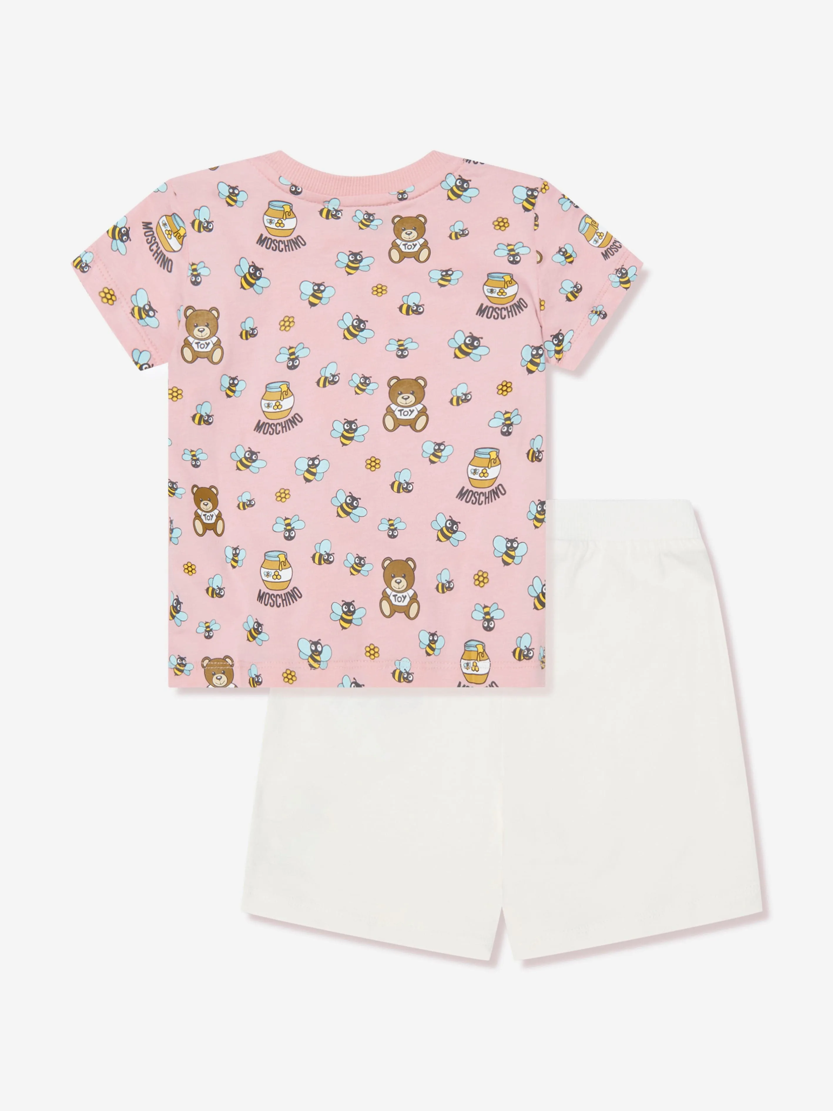 Moschino Baby Girls T-Shirt And Shorts Set in Pink