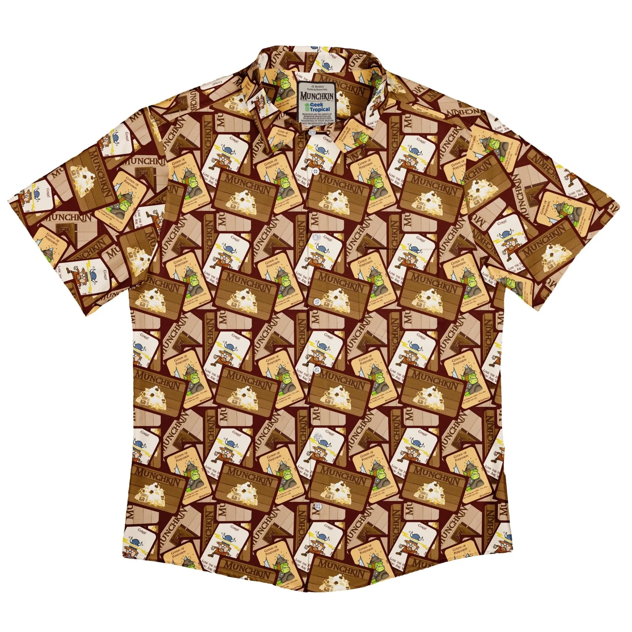 Munchkin Card Collage Button Up Shirt