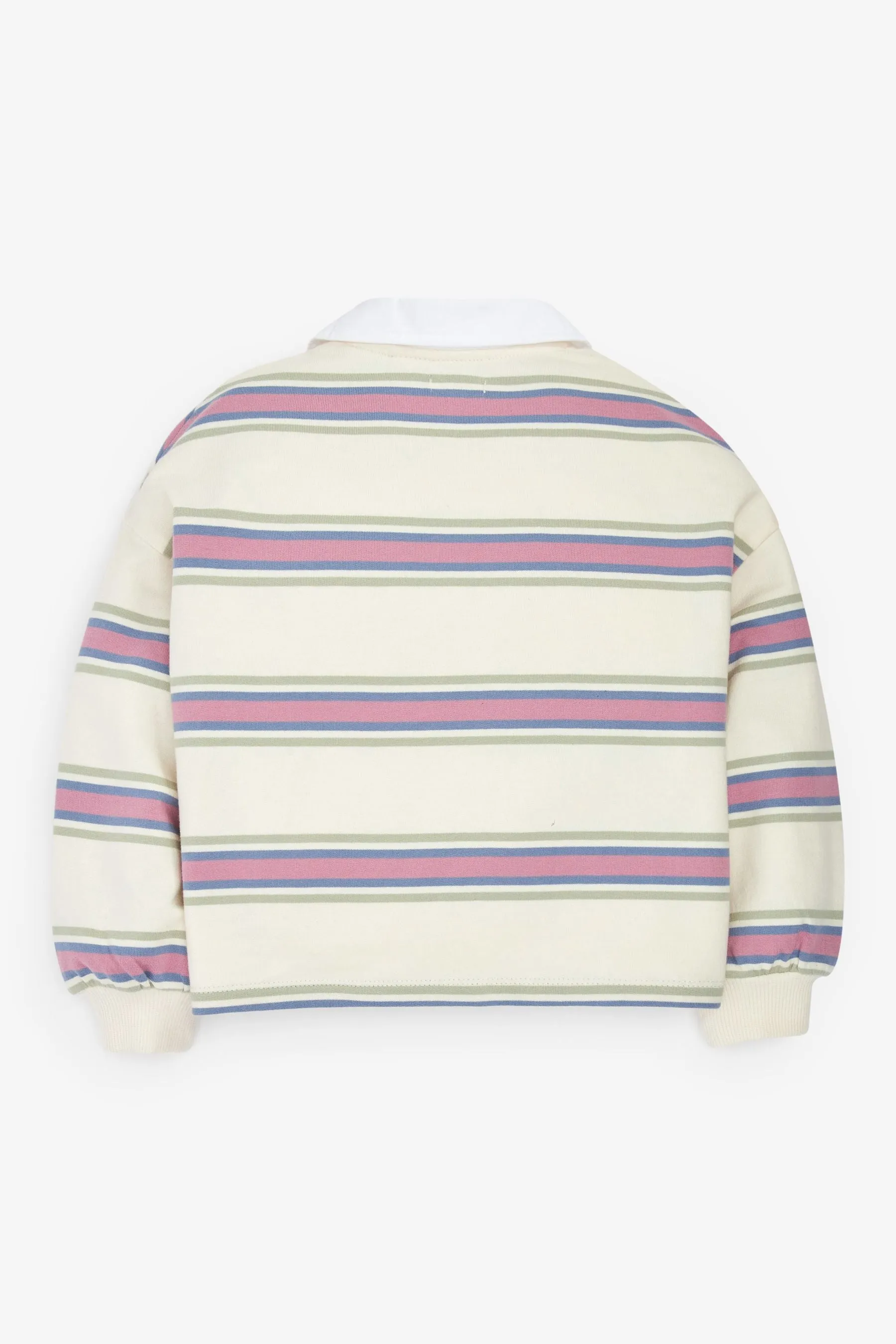 Next Pink Stripe Older Boys Polo Shirt