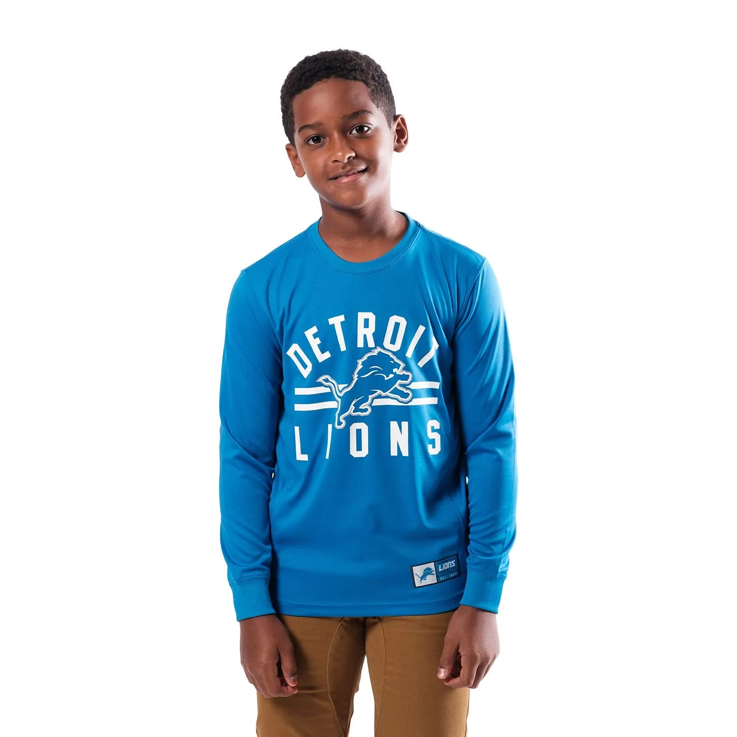 NFL Detroit Lions Youth Super Soft Supreme Long Sleeve T-Shirt|Detroit Lions